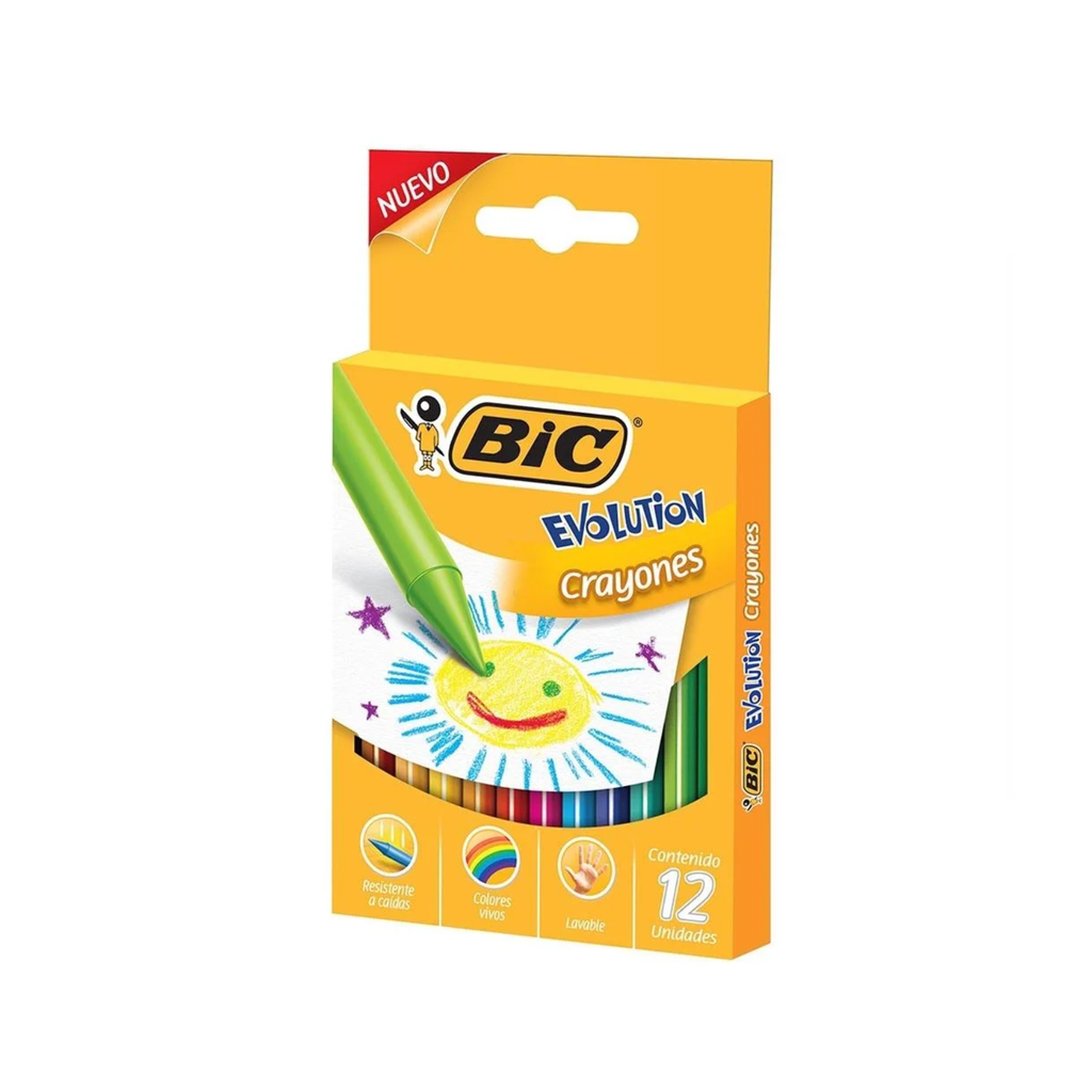 COLORES CRAYONES BIC C/12PZS