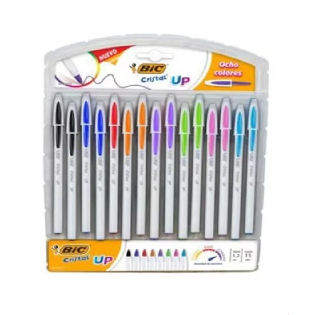 BOLIGRAFO BIC CRISTAL UP SURTIDO C/15PZ