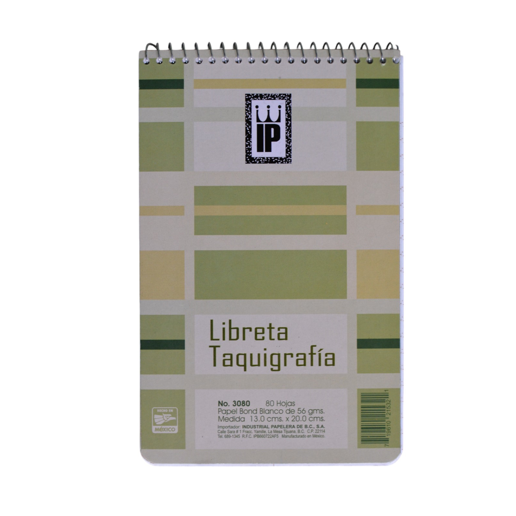 LIBRETA TAQUIGRAFIA P.BLANCO 80HJS NO.3080