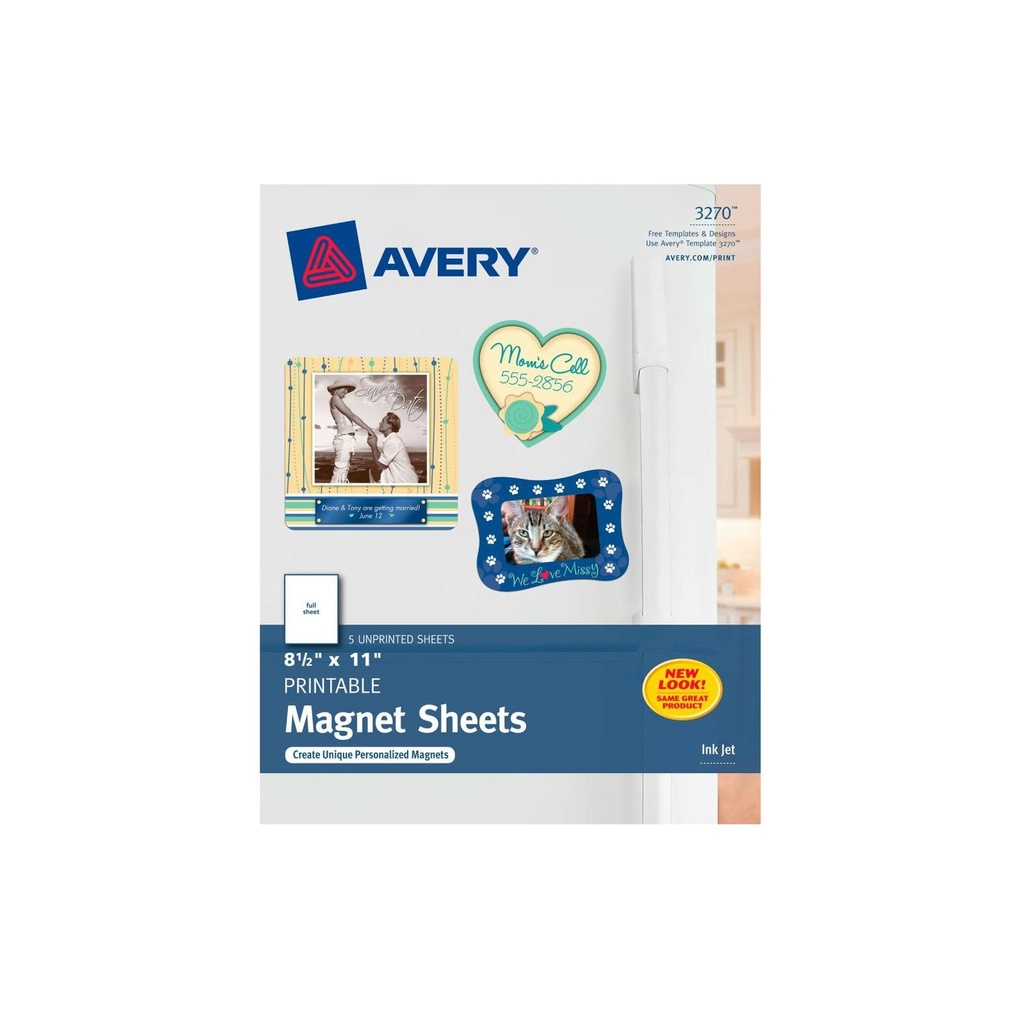 [AVR03270] HOJAS AVERY MAGNETICAS BLANCAS T/C 21.6X27.9 CM
