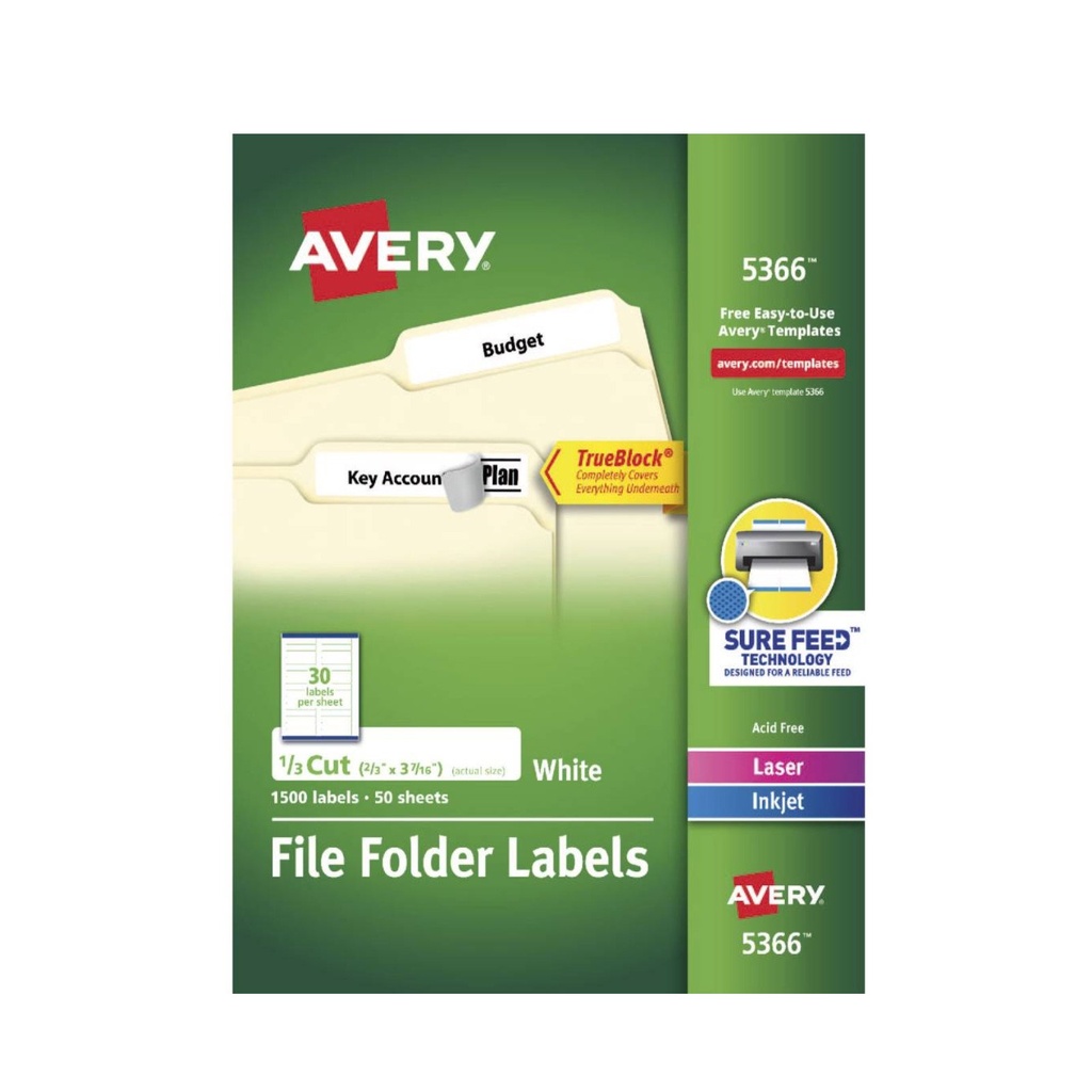 ETIQUETA AVERY LASER BLANCA 1.69X8.73