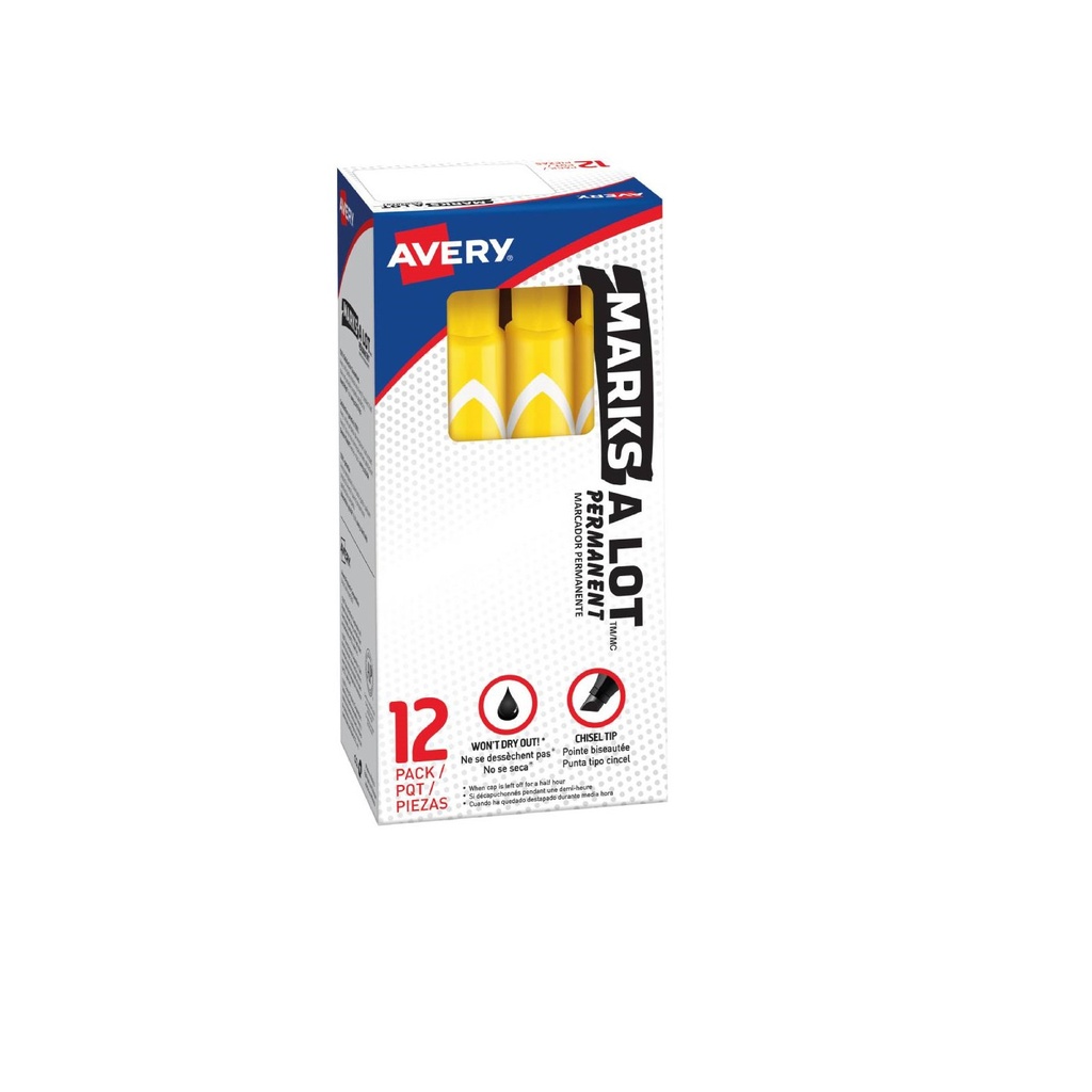 [AVR08882] MARCADOR PERMANENTE MARKS-A-LOT AMARILLO