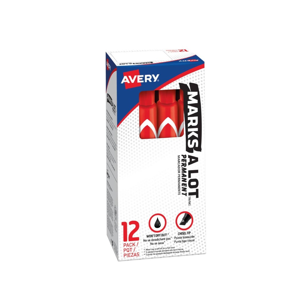 [AVR08887] MARCADOR PERMANENTE MARKS-A-LOT ROJO