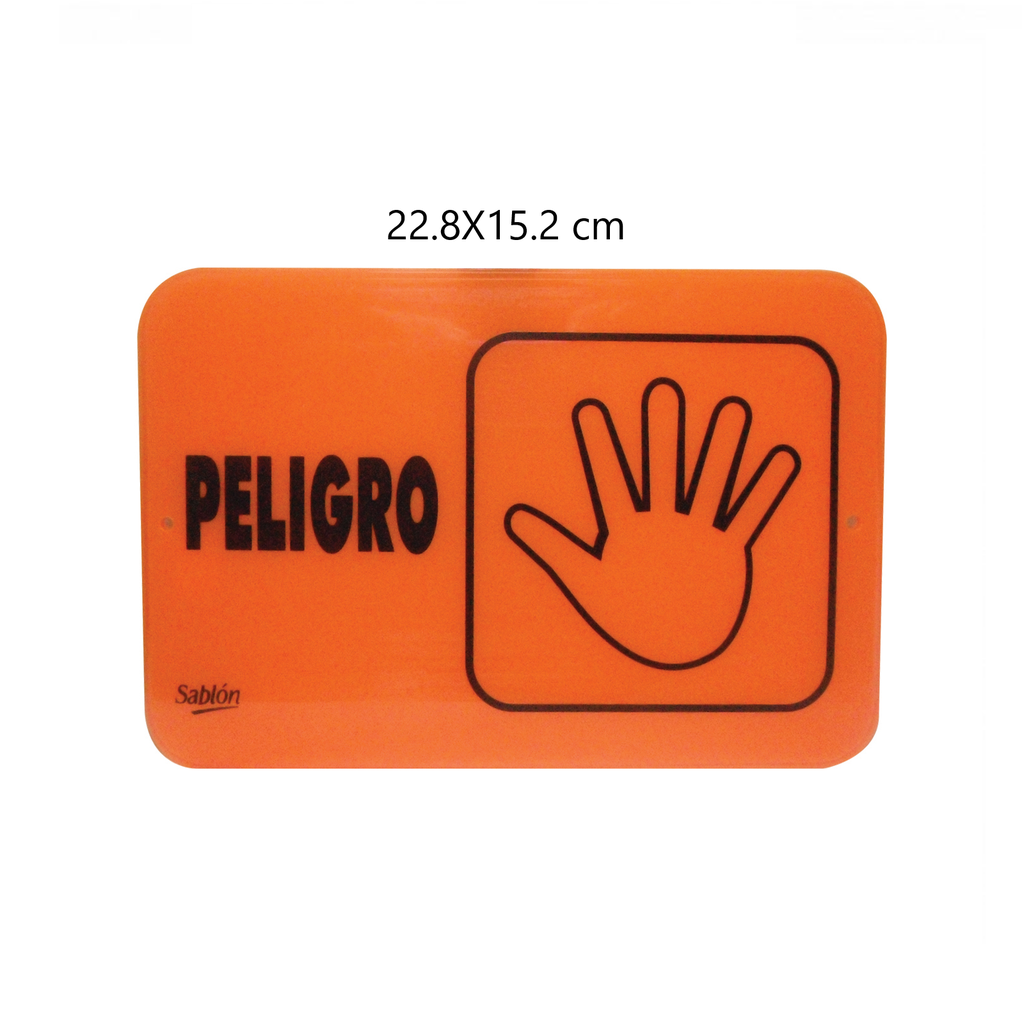 SEÑALAMIENTO "PELIGRO" FOSFO 22.8X15.2CM