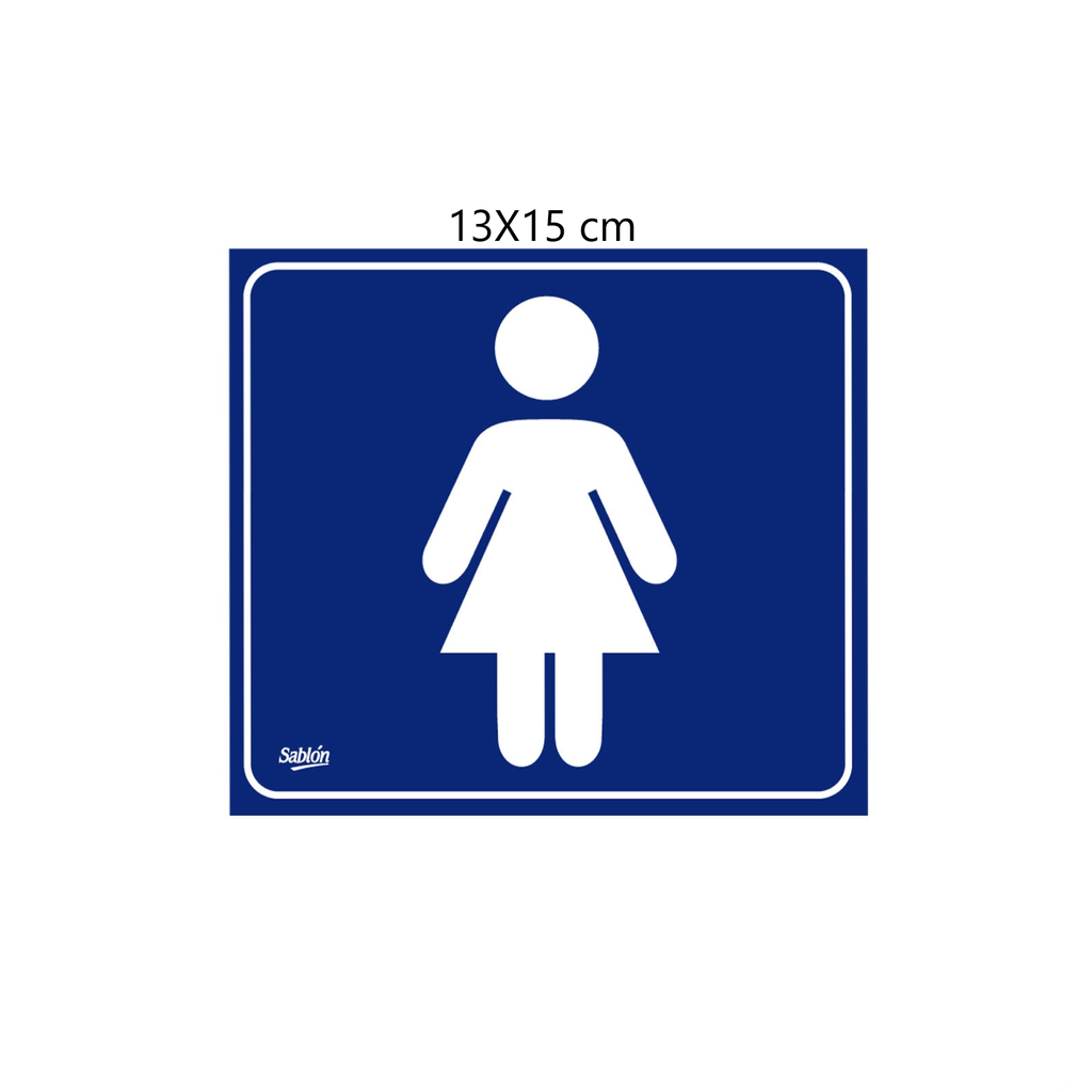 SEÑALAMIENTO C/ADHESIVO ''BAÑOS MUJERES'' BLISTER C/3PZA