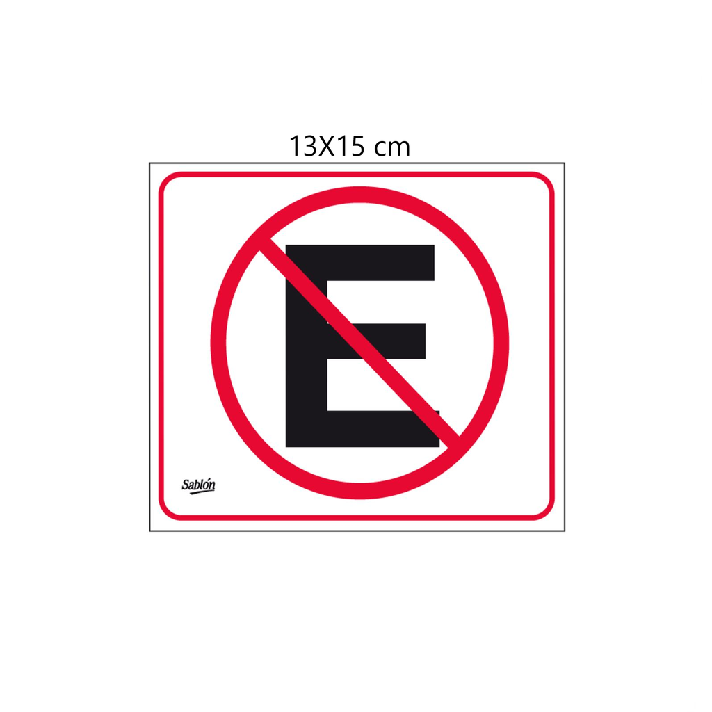 SEÑALAMIENTO CALCAMONIA "NO ESTACIONARSE" BLISTER C/3