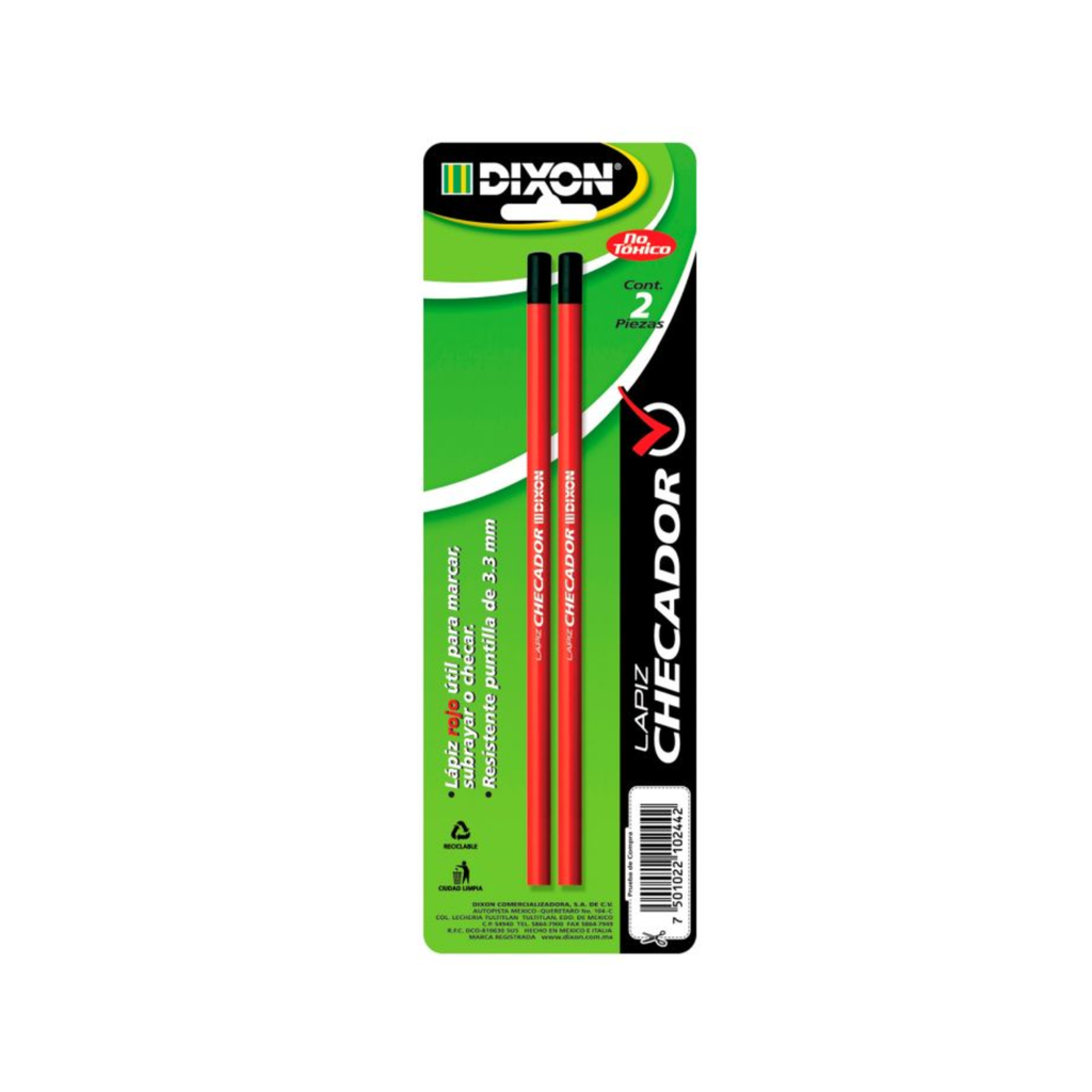 LAPIZ CHECADOR BLISTER C/2 PZAS