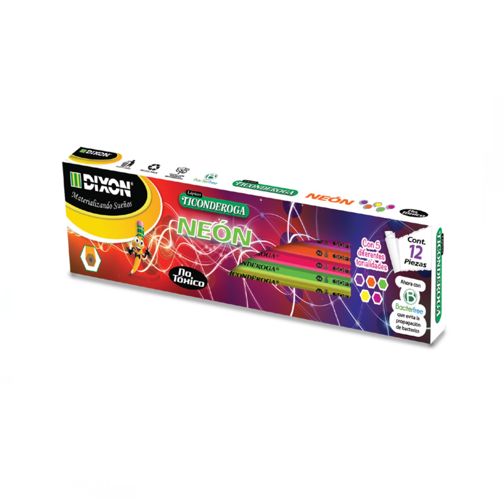 LAPIZ TICONDEROGA NEON BLISTER C/6PZA
