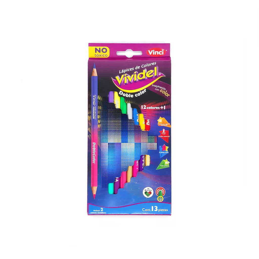 [DIX55263] COLORES VIVIDEL 4MM 12+1 DOBLE COLOR