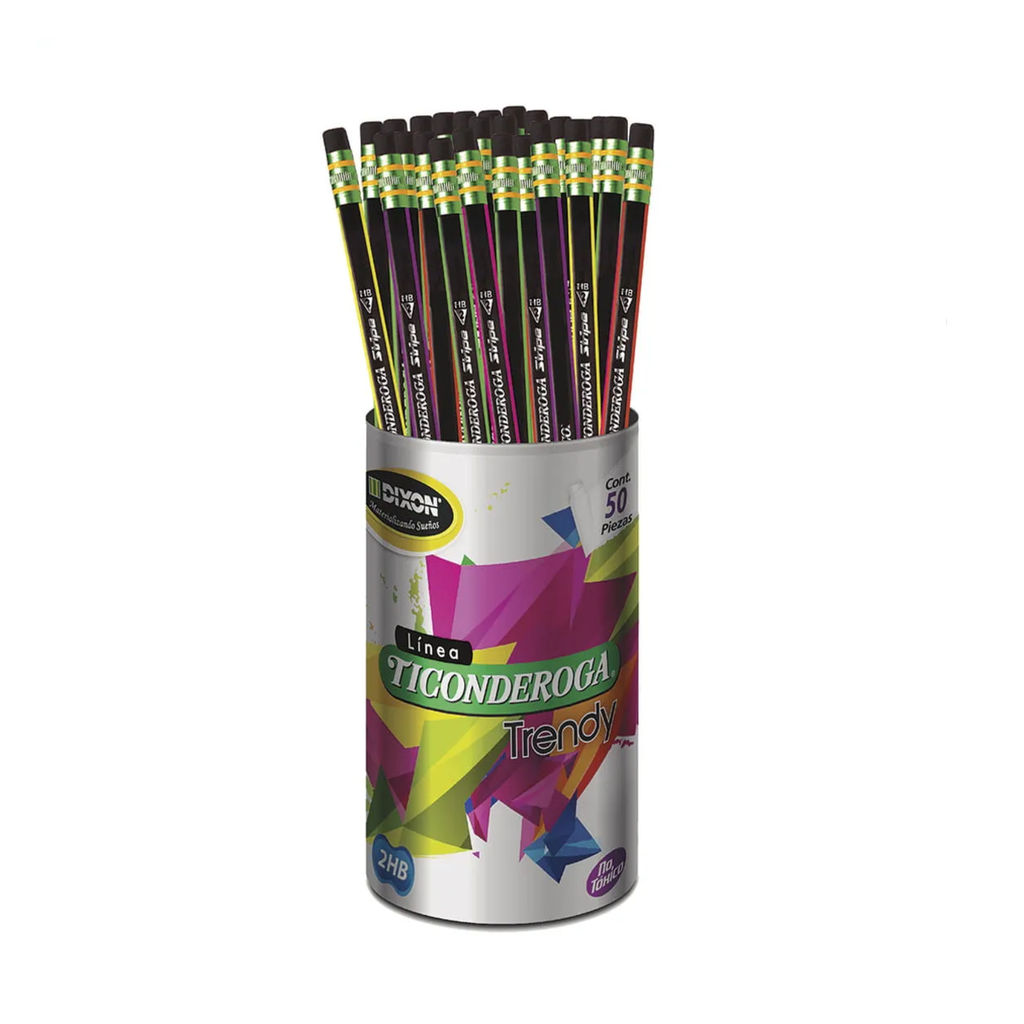 LAPIZ TICONDEROGA STRIPE C/50 PZAS