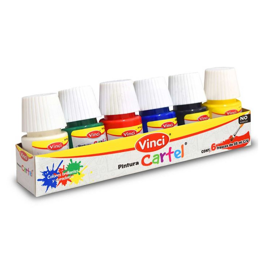 [DIX67244] PINTURAS CARTEL 6PZ 25 ML