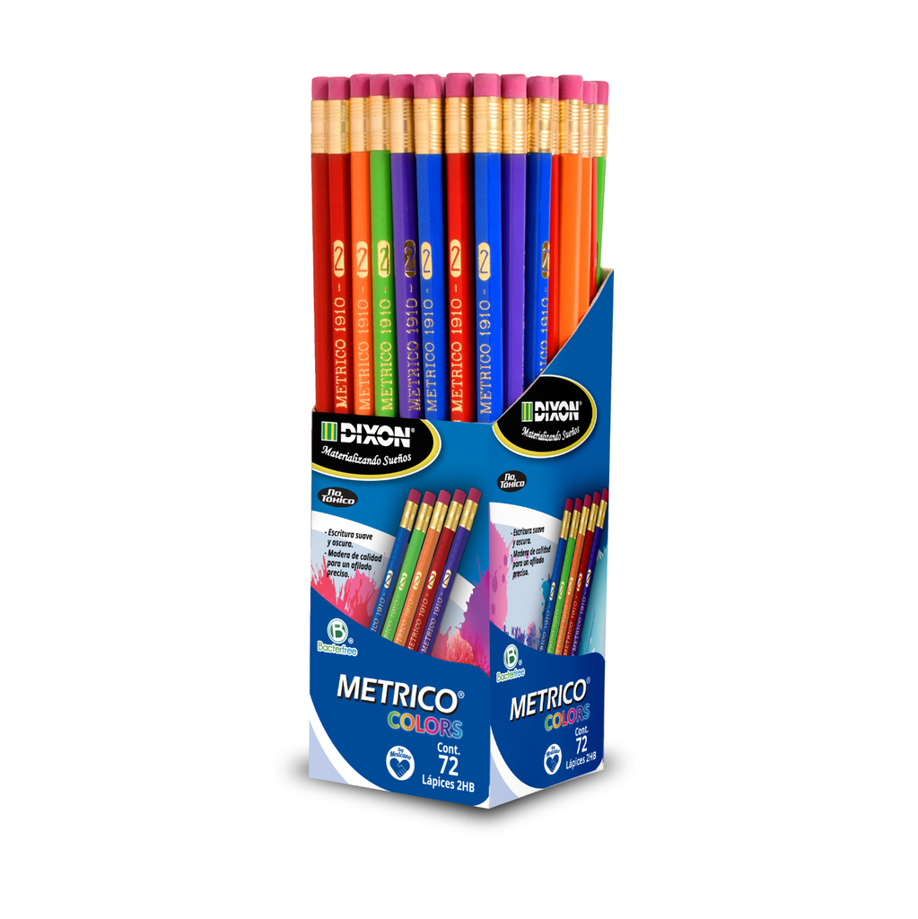 LAPIZ DIXON METRICO COLORS C/72 PZA
