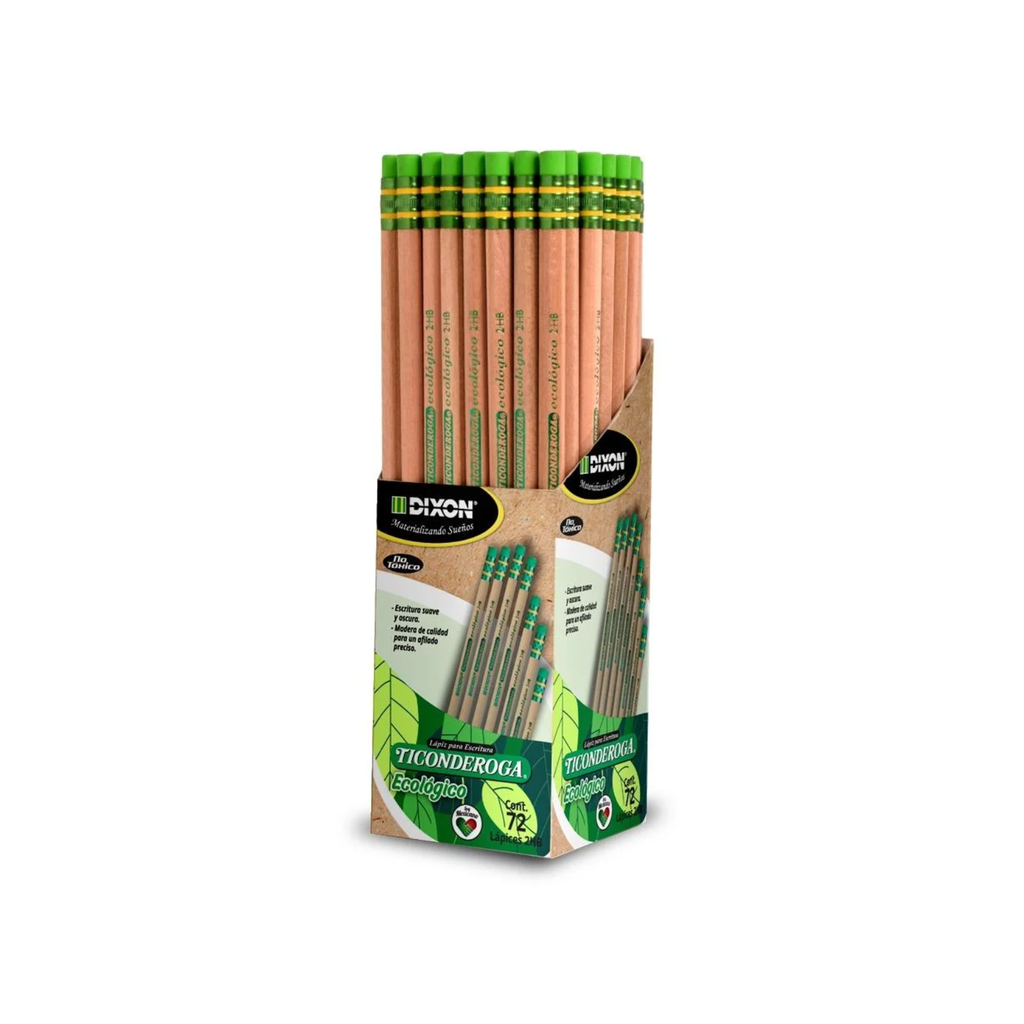 LAPIZ DICONDEROGA ECOLOGIC C/72 PZAS