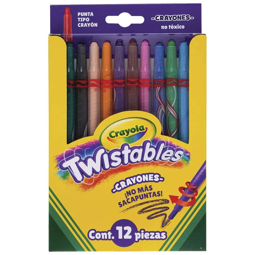 COLORES CRAYOLA C/12 TWISTABLE