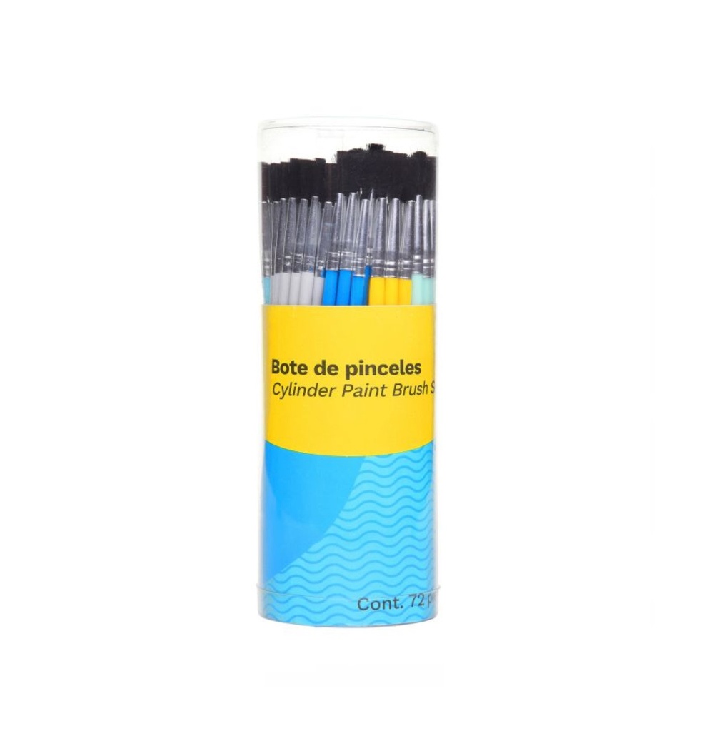 Pinceles escolares bote c/72 pzas