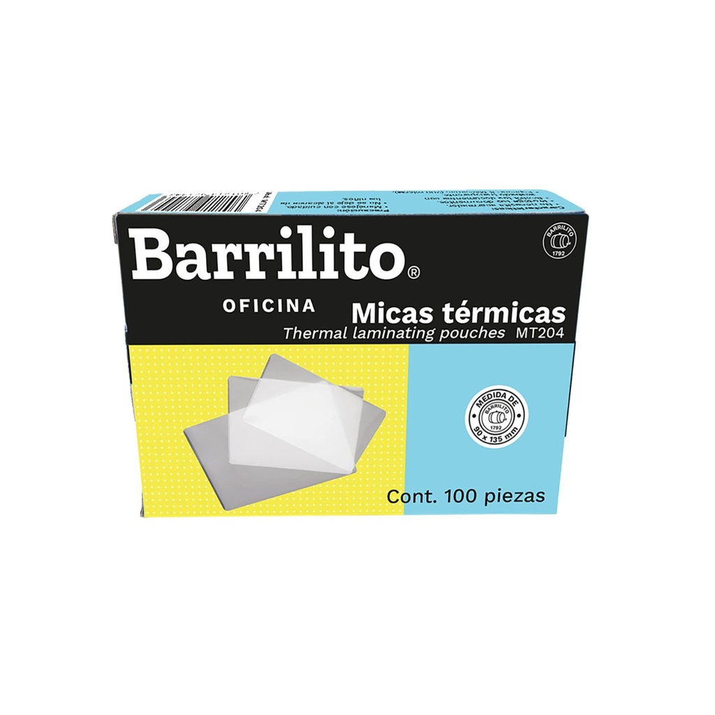[7501214924692] Micas térmicas 90x135mm caj c/100