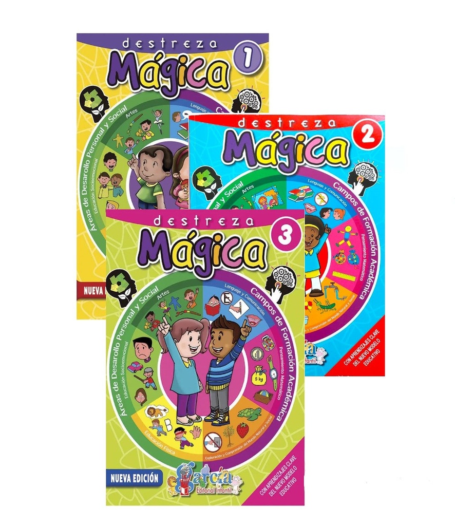 LIBRO P/ILUMINAR DESTREZA MAGICAS 1, 2  Y 3