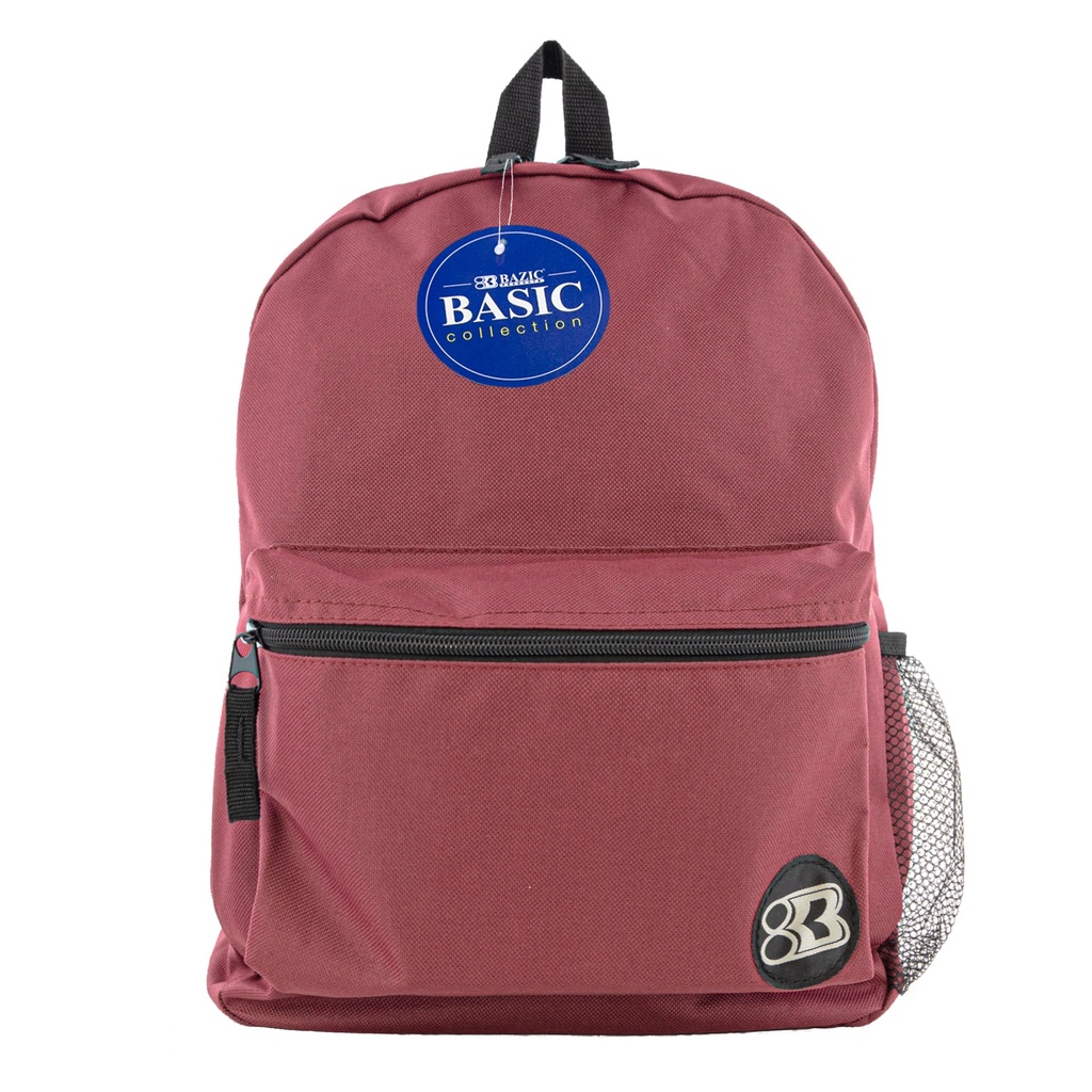 [BAZ1039] MOCHILA BAZIC 16" #1039 BURGUNDY
