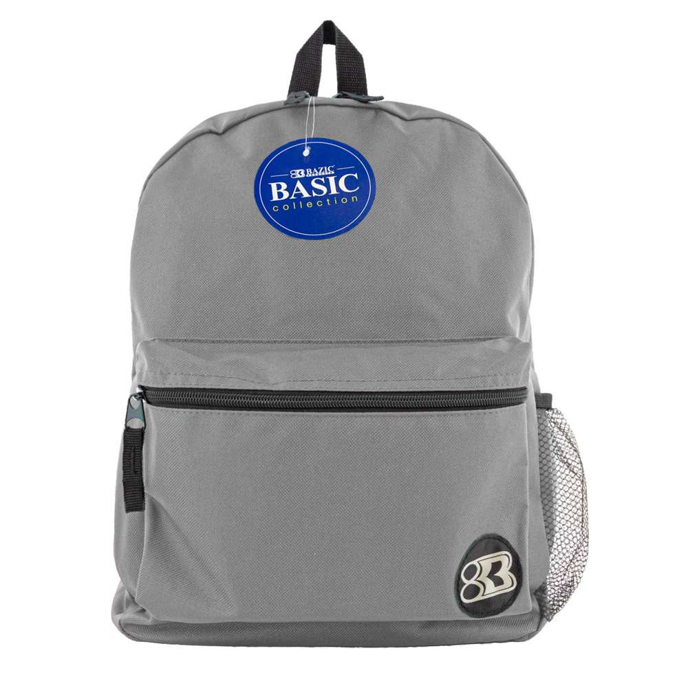 [BAZ1041] MOCHILA BAZIC 16" #1041 GRAY
