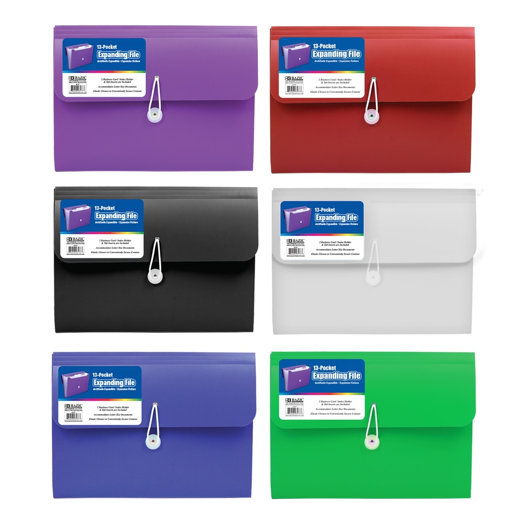 [BAZ3177] ARCHIVO EXPANDIBLE BAZIC T/C 13 POCKET
