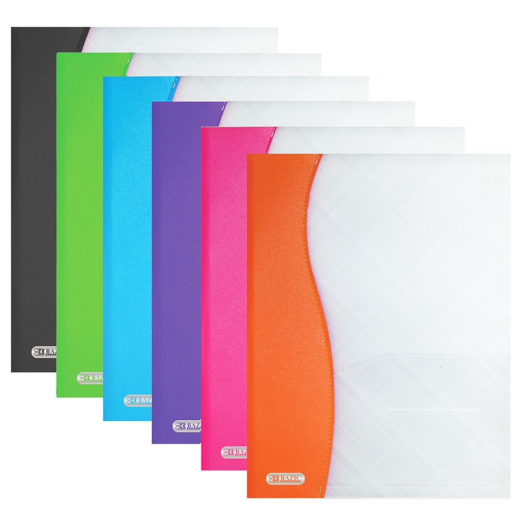 FOLDER BAZIC PLASTICO DOBLE SOLAPA COLORES
