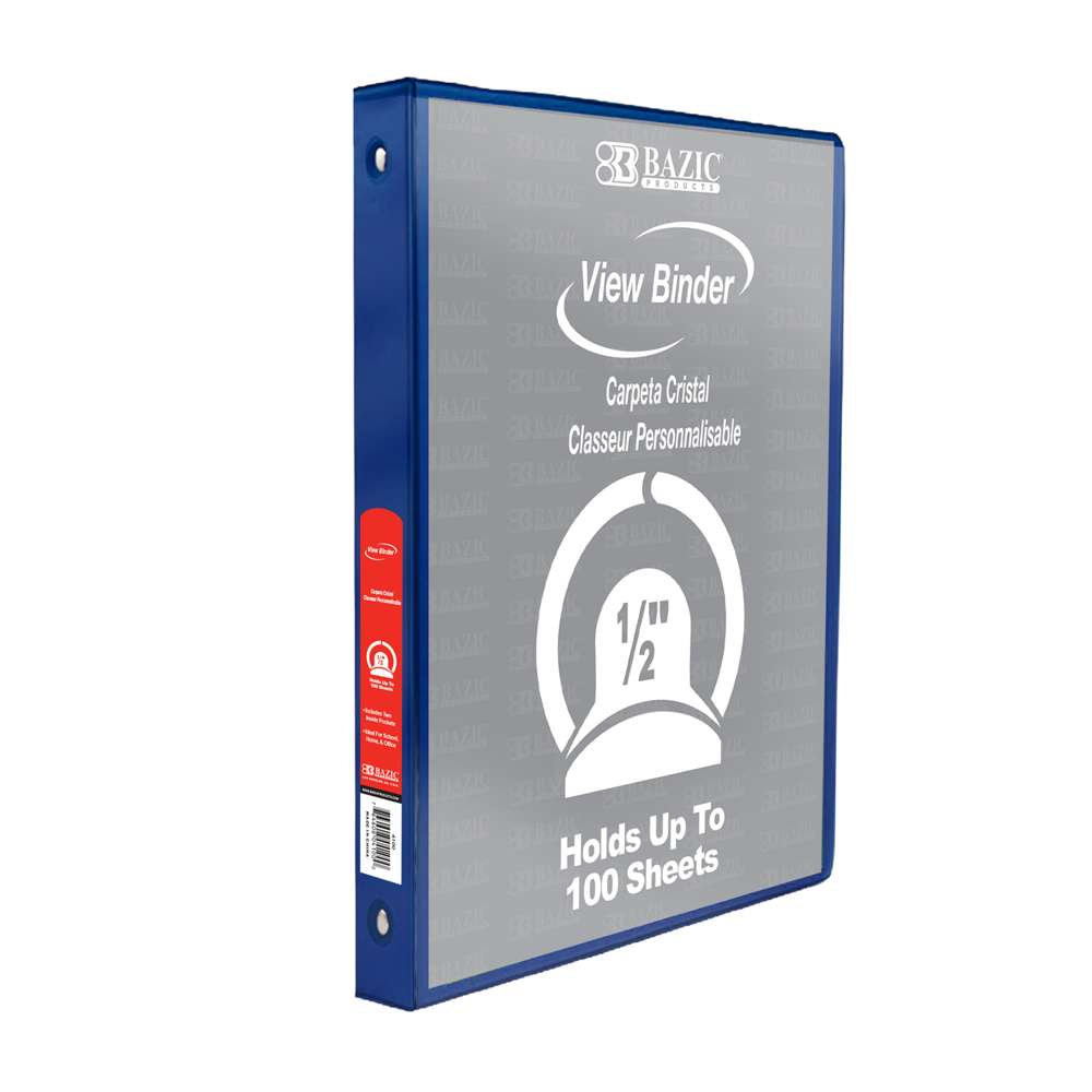 CARPETA BAZIC DE 1/2 VINIL T/C AZUL FUERTE