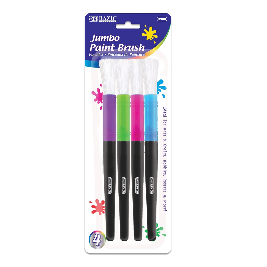 JUEGO DE PINCELES JUMBO C/4 BAZIC