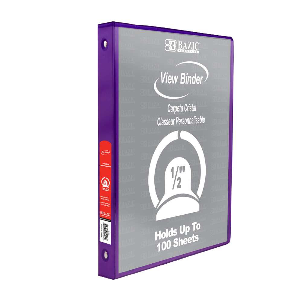 CARPETA BAZIC DE 1/2 VINIL T/C MORADA