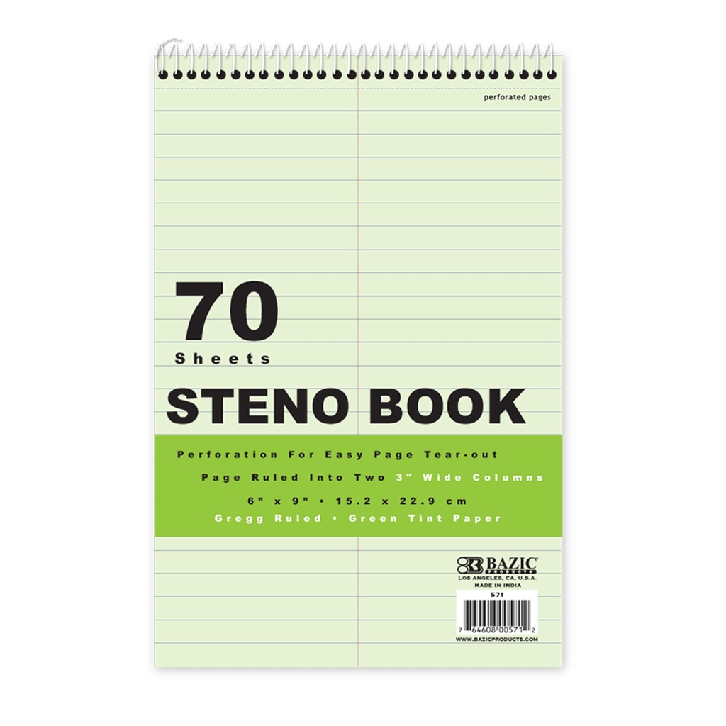[BAZ571] CUADERNO SECRETARIAL BAZIC 80HJS 6X9"