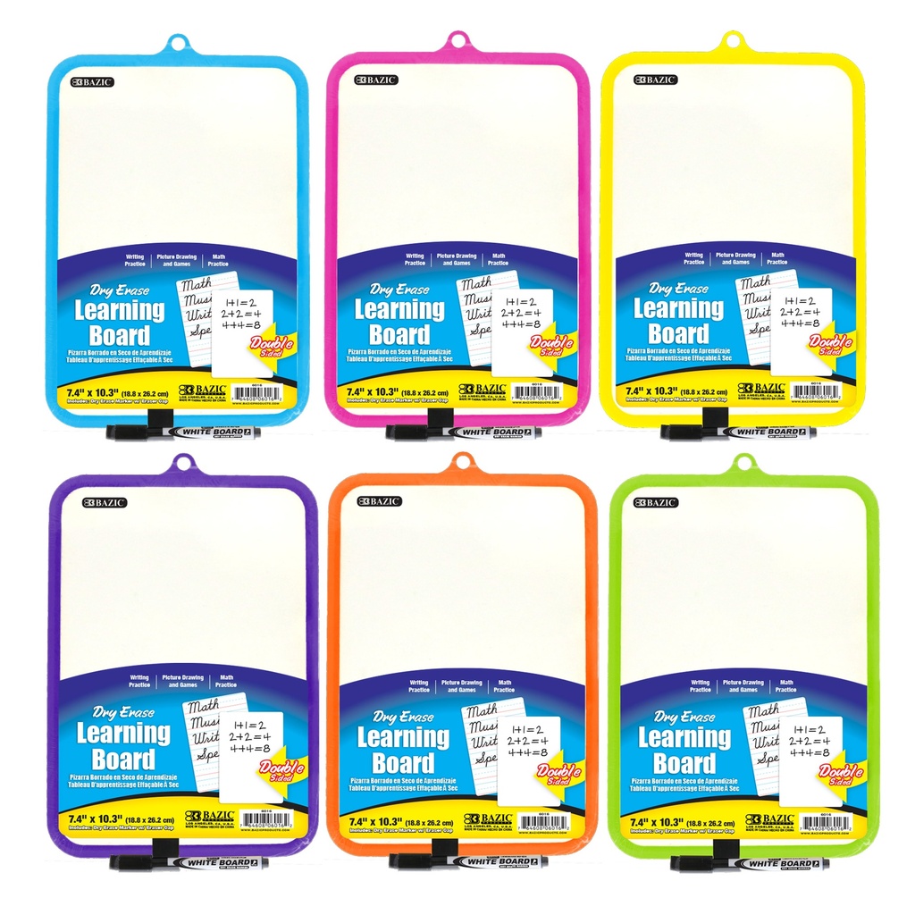 [BAZ6016] PIZARRON BAZIC BLC DOBLE CARA 7.4"X10.3"