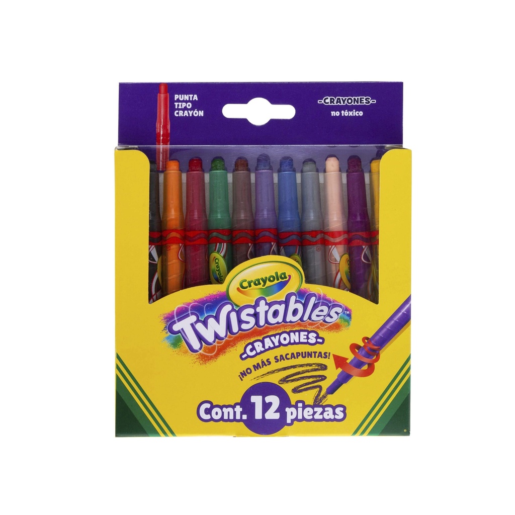 COLORES CRAYOLA C/12 TWISTABLE MINI