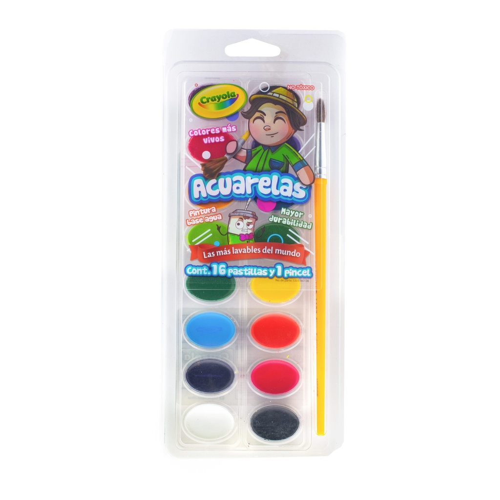 ACUARELA CRAYOLA C/16 COLORES