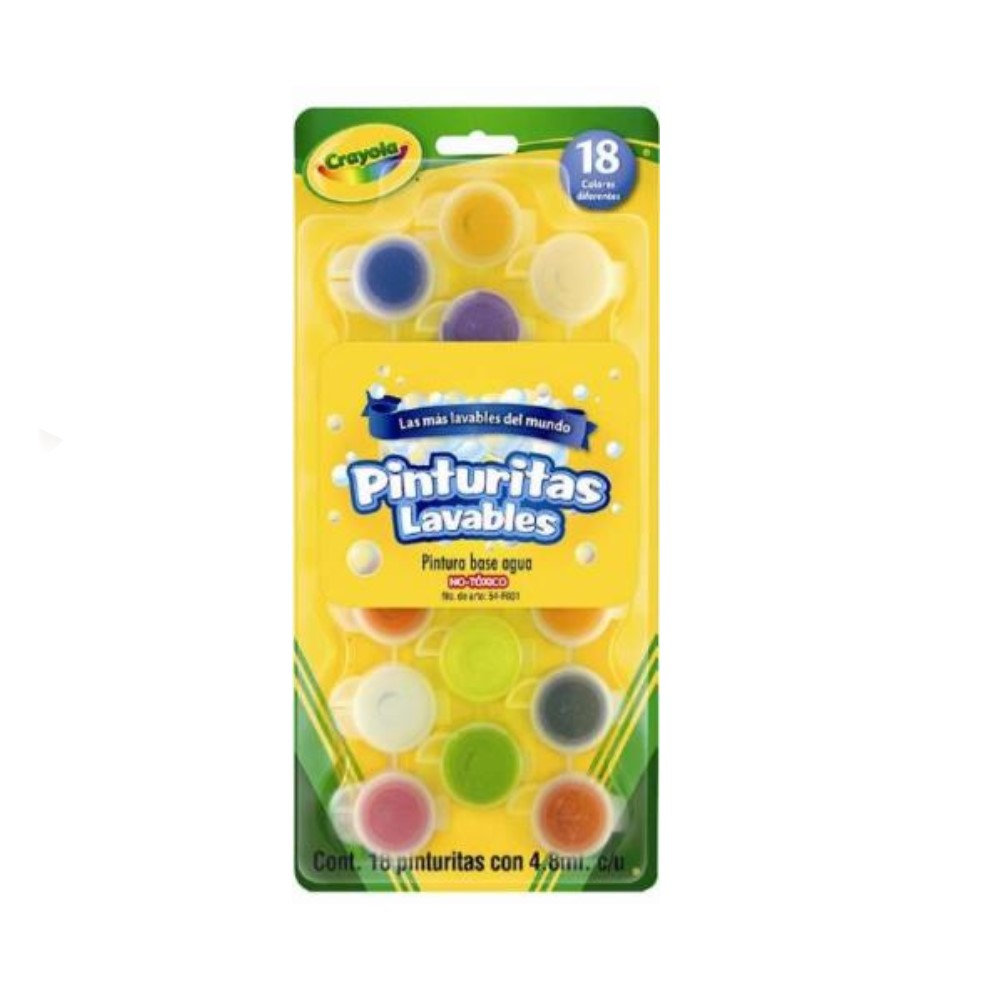PINTURA CRAYOLA ENSAMBLADA 18 COL/SURT