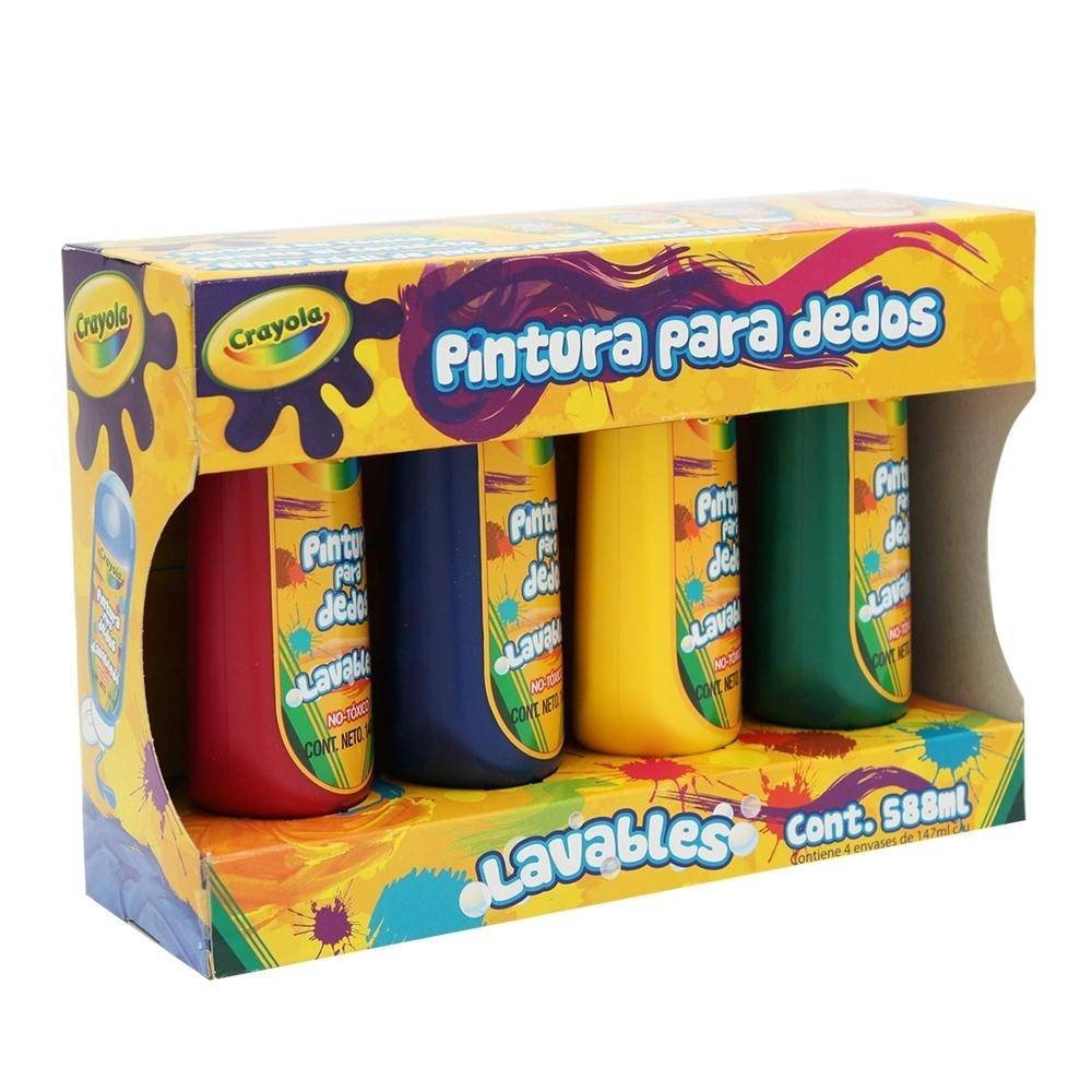 PINTURA CRAYOLA PARA DEDOS C/4