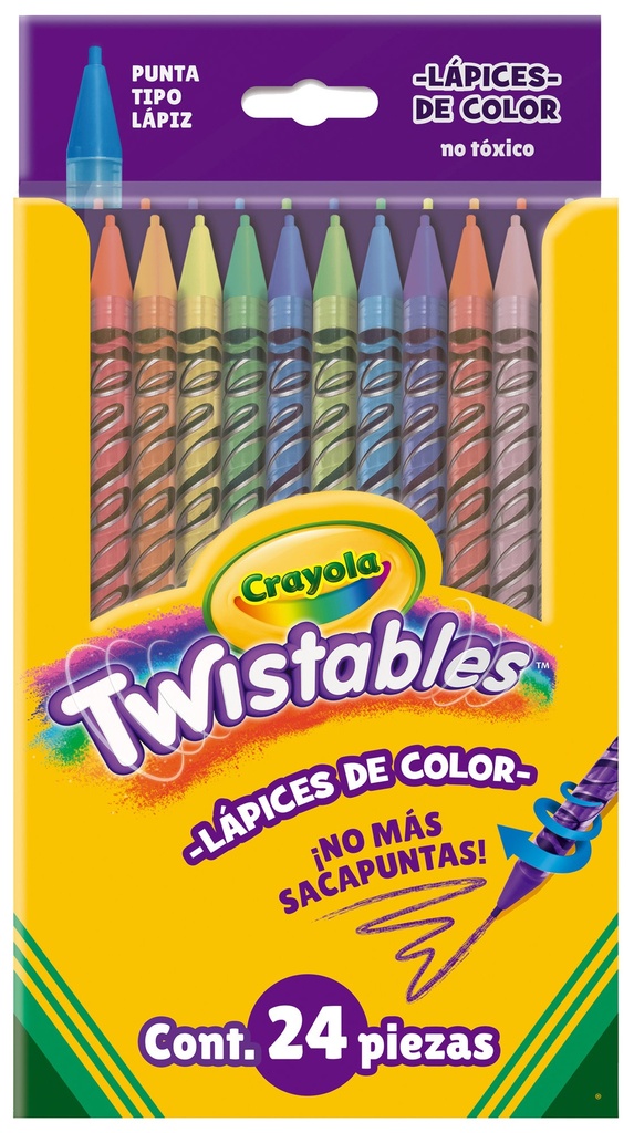 LAPICES CRAYOLA C/24 TWISTABLES