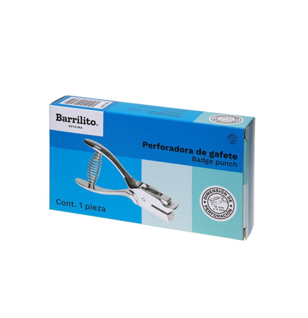 Perforadora de gafetes metálico