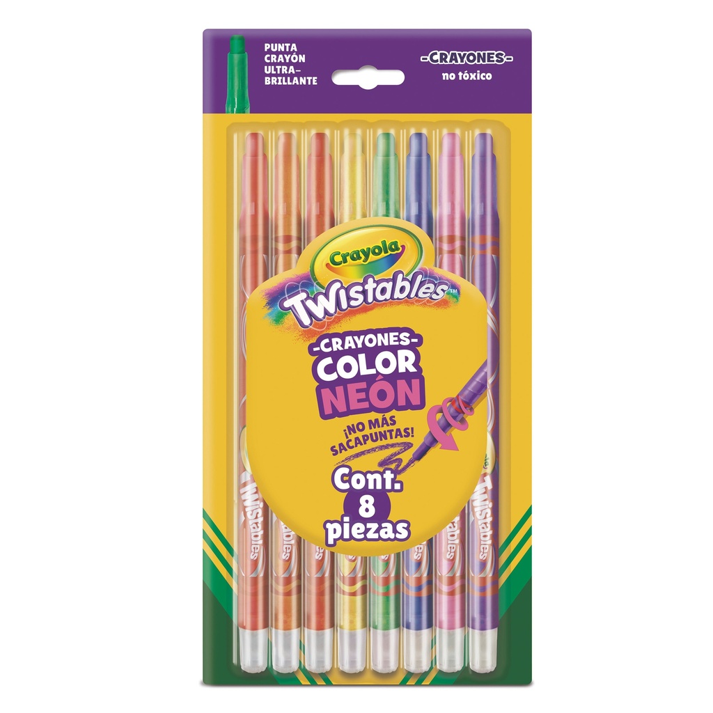 COLORES CRAYOLA TWISTABLES EXTREMOS C/8