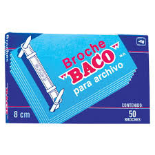 BROCHE PARA ARCHIVO BACO 8CMS C/50