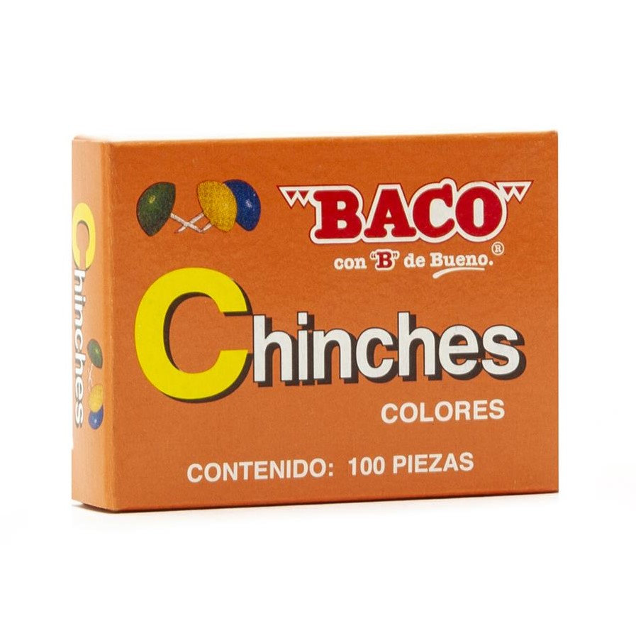 CHINCHES BACO COLORES SURTIDOS C/100