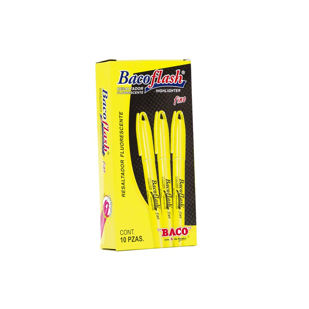 MARCADOR BACOFLASH P.FINO AMARILLO