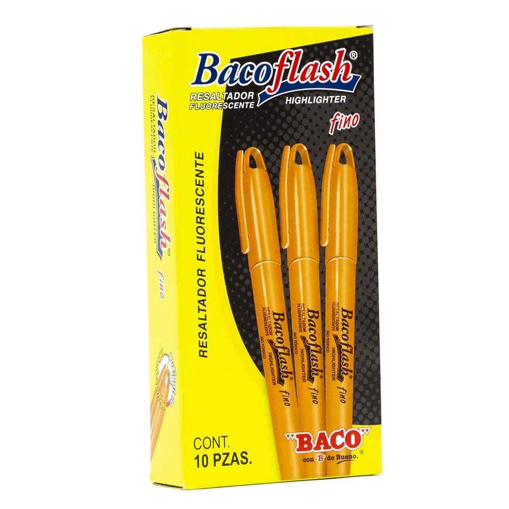 MARCADOR BACOFLASH P.FINO NARANJA