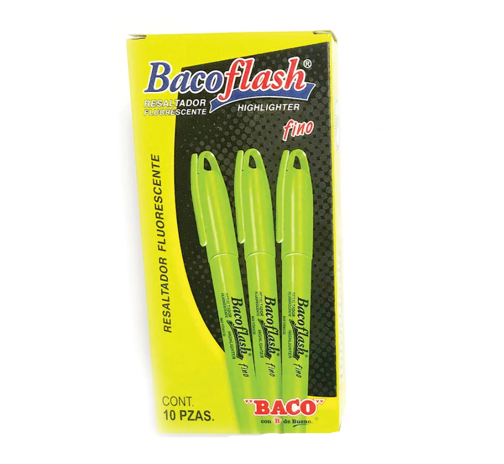 [BAC61638] MARCADOR BACOFLASH P.FINO VERDE