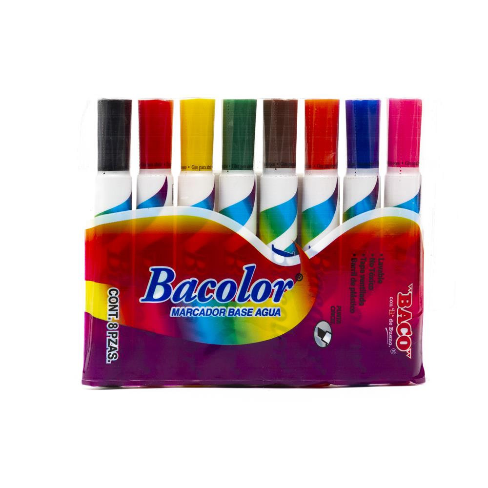 MARCADOR BACOLOR ESTUCHE C/8 PZA