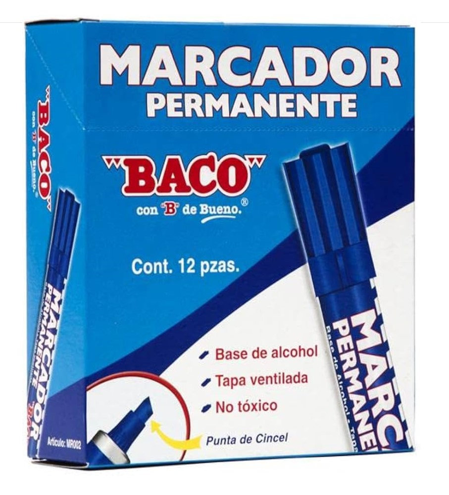 [7501174984958] MARCADOR PERMANENTE BACO AZUL