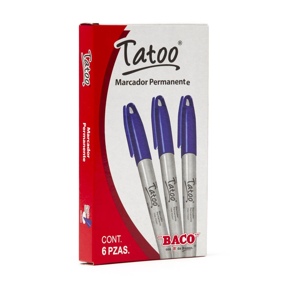 [7501174961218] MARCADOR PERMANENTE BACO TATOO MORADO pz