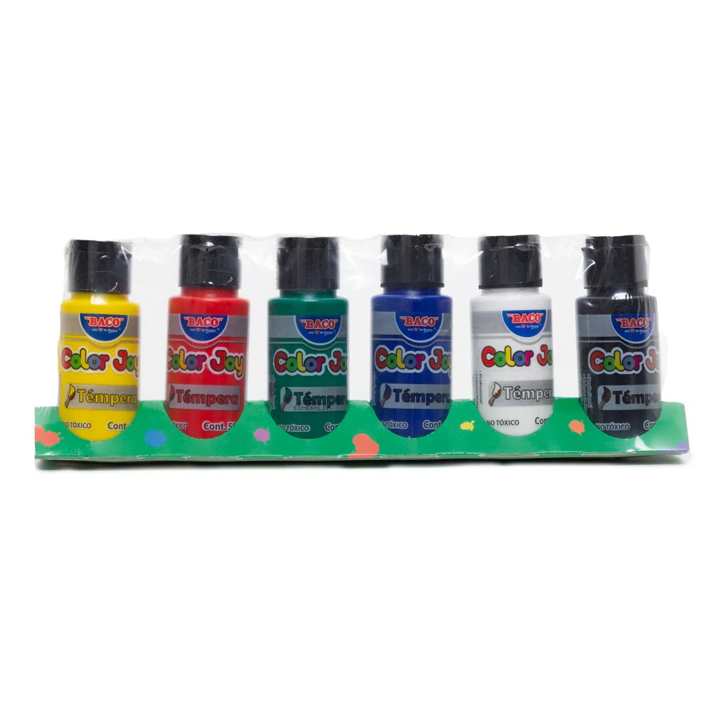 TEMPERA COLOR JOY ESTUCHE CARTEL C/6 COLORES 50ML
