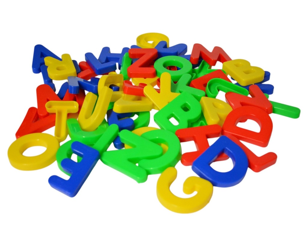 ABECEDARIO MAYUSCULAS C/54PZS BOLSA