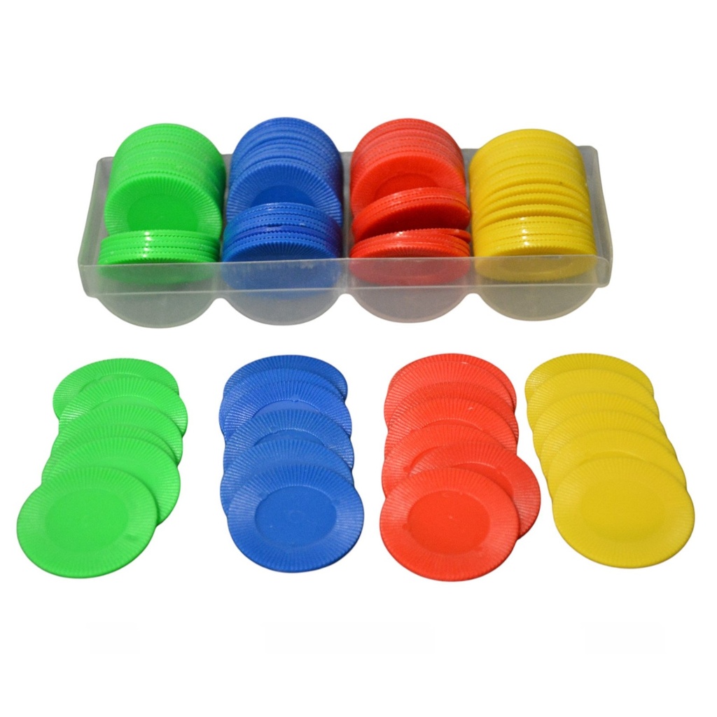 JUEGO MESA FICHAS C/100 PZA EN ESTUCHE