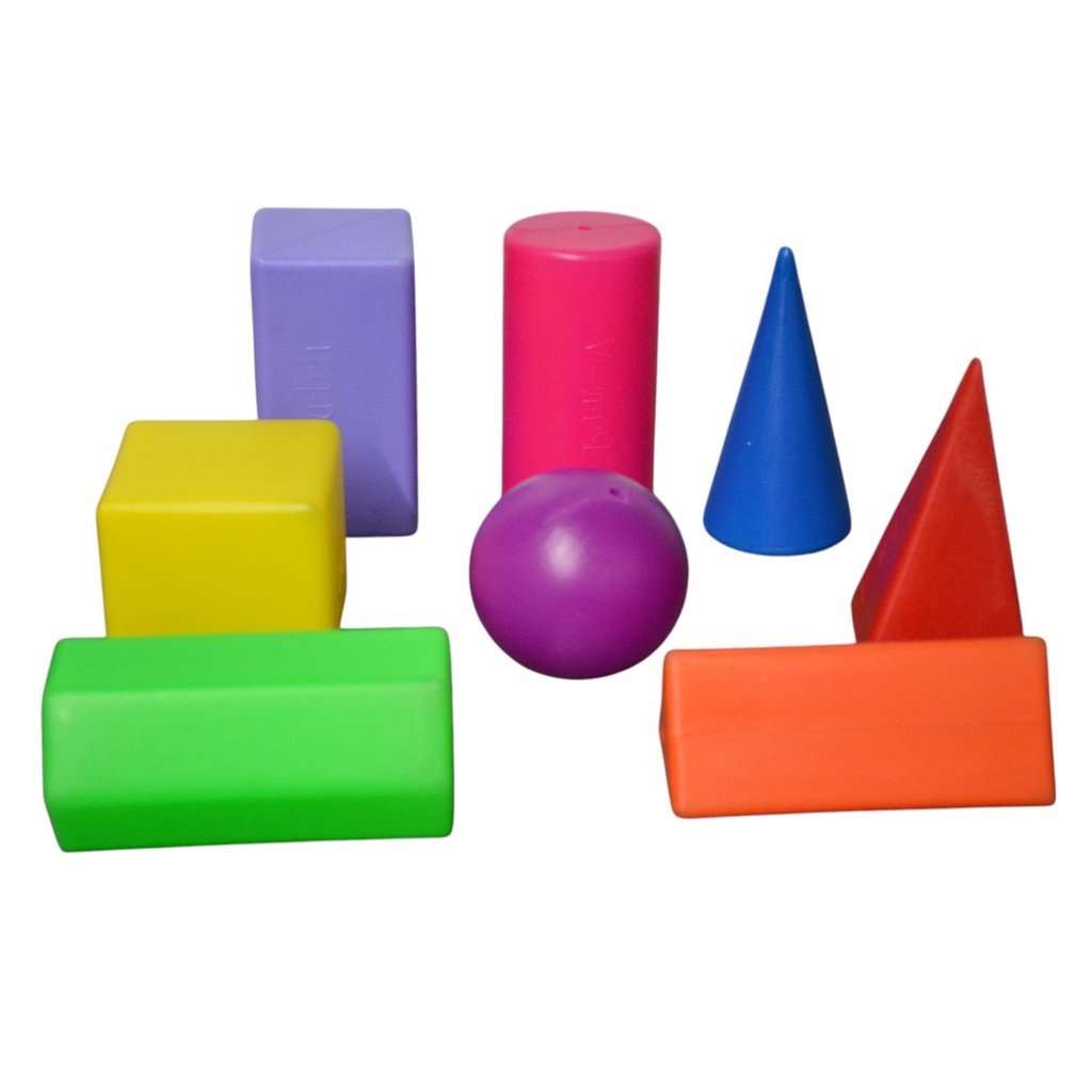 [038691] JUEGO CUERPOS GEOMETRICOS SOPLADO C/8 PZS BOLSA