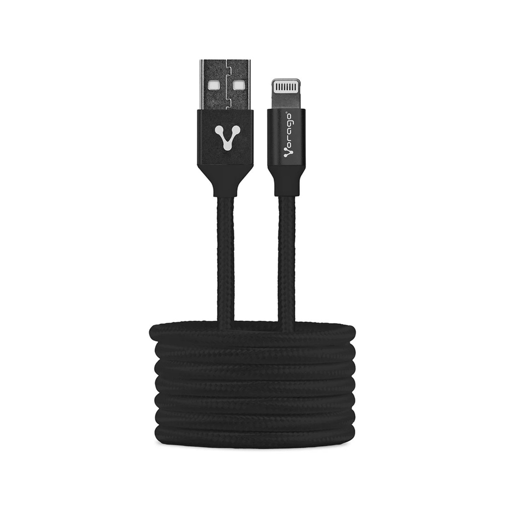 CABLE VORAGO CAB-119 NEGRO USB CABL APPLE LIGHTNING 1 METRO